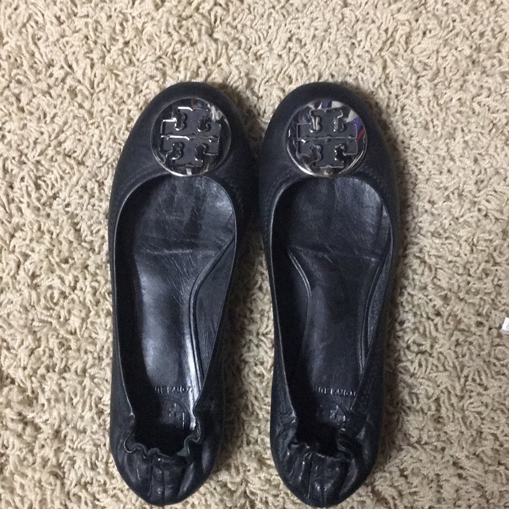 Tory Burch black flats with silver - size 8